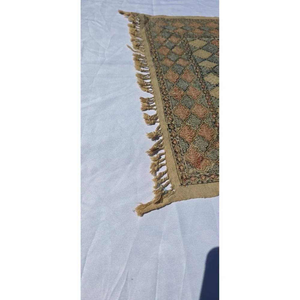 Persian Ghalamkar (Kalamkari) hand-block printed cotton textile 36×17